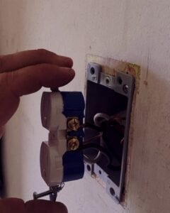 Dual outlet and switch installed on a wall in Plattsburgh, NY